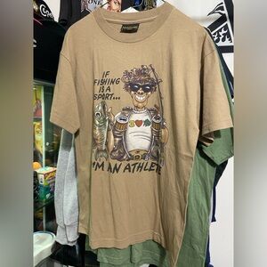 Vintage fishing humor tee